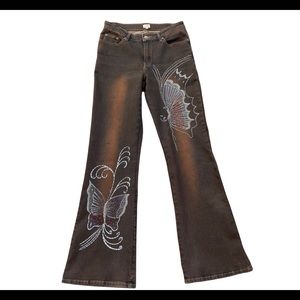 ❗️SOLD❗️Y2K Cache Brown Butterfly Jeans 🤎🦋